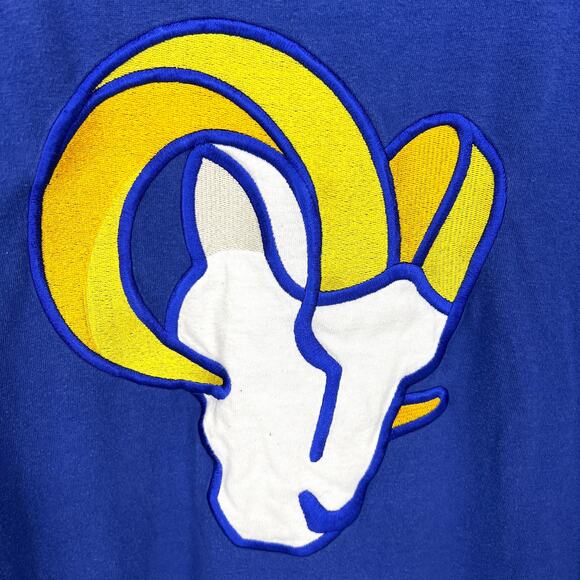 Starter Los Angeles Rams Royal Blue Gold Field Jersey Long Sleeve T Shirt Size L - Picture 3 of 10